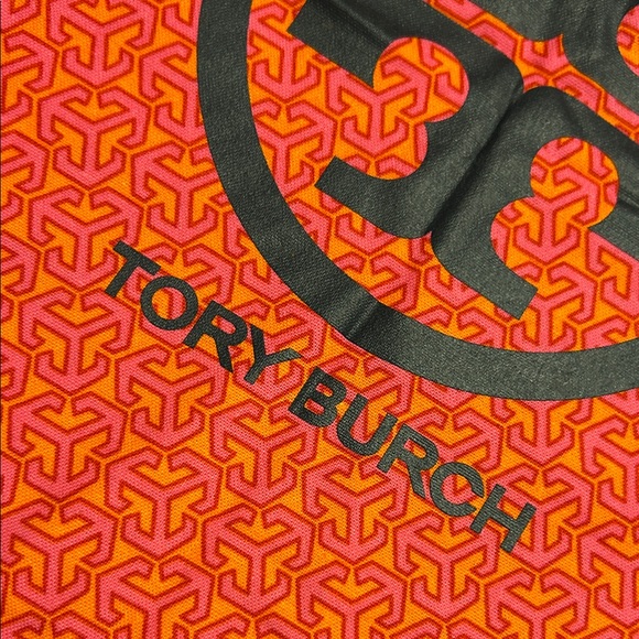 Tory Burch Bright Red Logo Pouch - Picture 3 of 9